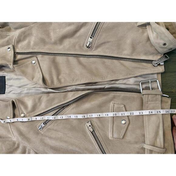 All Saints tan suede leather jacket XS - Picture 8 of 8